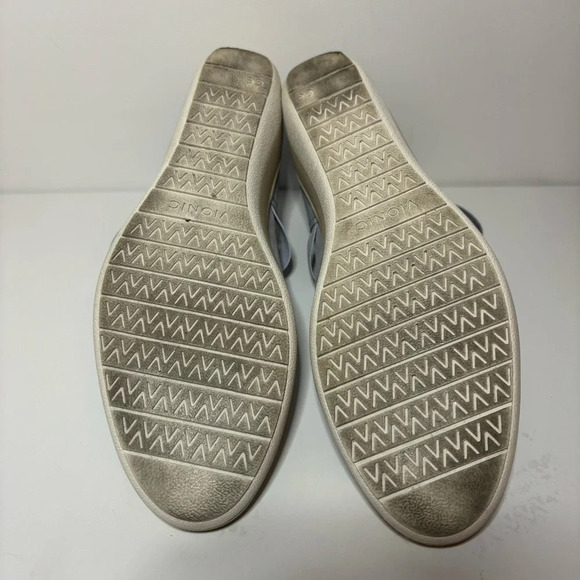 Vionic Ellery Ankle Wrap Ballerina Wedge Flats 10 Blue Leather Suede Slip On. - Picture 9 of 9